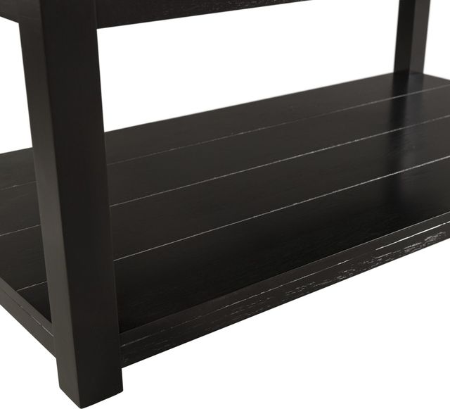Elements International Marcello White Coffee Table with Black Base-2