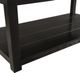 Elements International Marcello White Coffee Table with Black Base-2