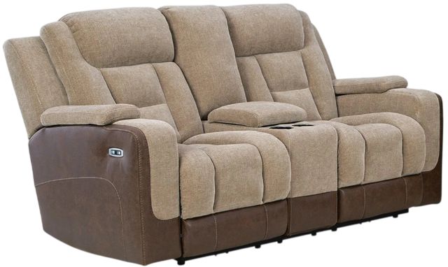 Signature Design by Ashley® Ultimax Brownstone Power Reclining Loveseat-0