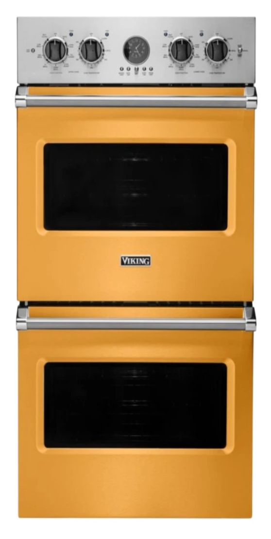 Viking® 5 Series 27" Daffodil Double Electric Premiere Wall Oven-0
