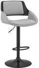 Armen Living Colby Gray/Black Adjustable Bar Stool-0