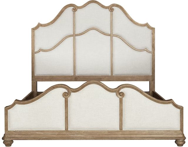 Pulaski™ Weston Hills Flax Seed Queen Upholstered Panel Bed-3