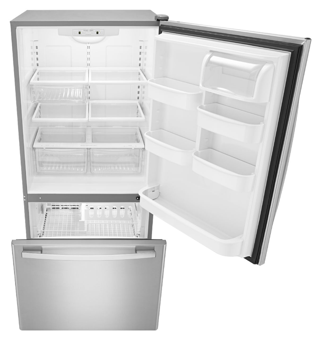 Amana® 33 in. 22.1 Cu. Ft. Stainless Steel Bottom Freezer Refrigerator-3