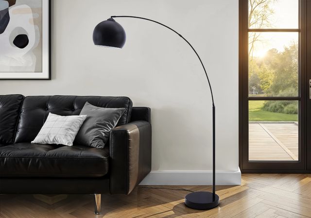 Monarch Specialties Inc. Black 74" Arc Floor Lamp-1