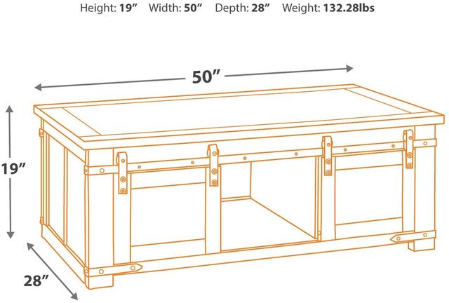 Signature Design by Ashley® Budmore Brown Cocktail Table-1