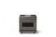 Viking® 5 Series 36" Damascus Gray Pro Style Dual Fuel (NG) Range with Brushed Brass Trim-0