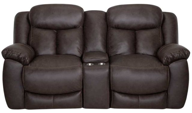 Franklin™ Warner Duvall Coffee Dual Seat Power Reclining Console Loveseat-3