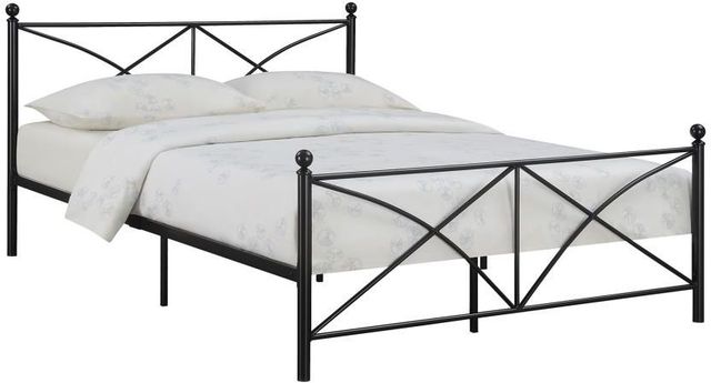Coaster® Hart Matte Black Metal Bed-1