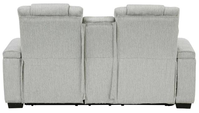 Homelegance® Ronan Light Gray Double Manual Reclining Loveseat with Center Console-3