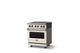 Viking® 5 Series 30" Pure White Pro Style Electric Range with Polished Chrome Trim-2