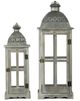 A & B Home 2-Piece Gray Urban Scape Traditional Lantern Set-1