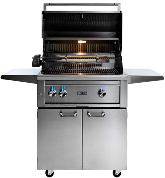 LYNX® Professional 3-Burner Stainless Steel Freestanding Natural Gas Grill with 1 Trident Infrared Burner, 1 Ceramic Burner and Rotisserie-2