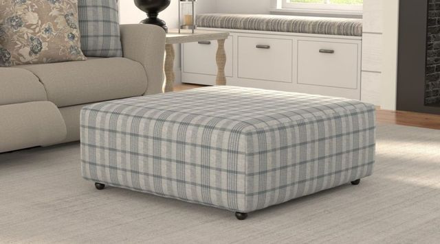 Catnapper Chappy Chambray Castered Cocktail Ottoman-1
