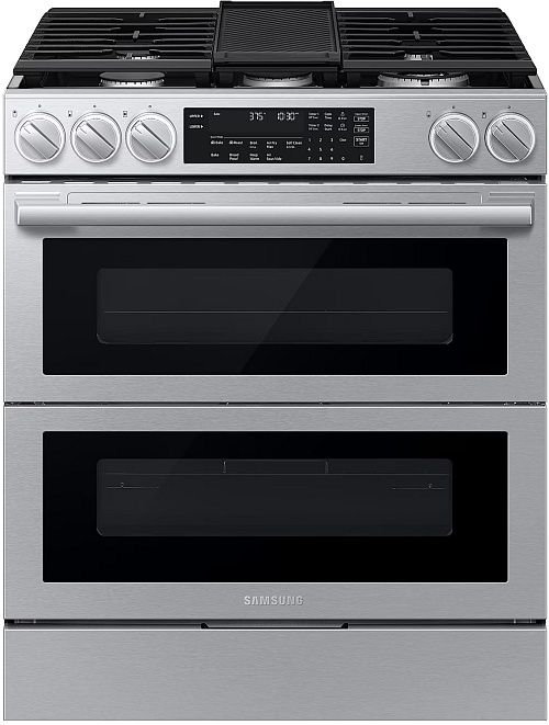 Samsung 30" Silver Slide-In Gas Range with Air Fry Max-2