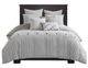 Olliix by Madison Park Signature Essence Gray Queen Cotton Jacquard Comforter Set-0