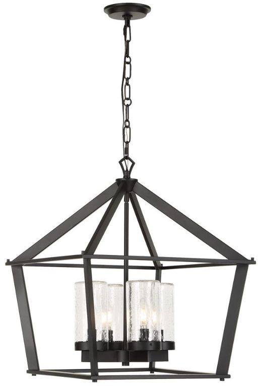 Uttermost® Evanston Matte Black 4-Light Indoor-Outdoor Pendant-0
