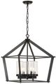 Uttermost® Evanston Matte Black 4-Light Indoor-Outdoor Pendant-0