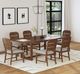 Elements International Glinda 7-Piece Brown/Light Gray Dining Set-0