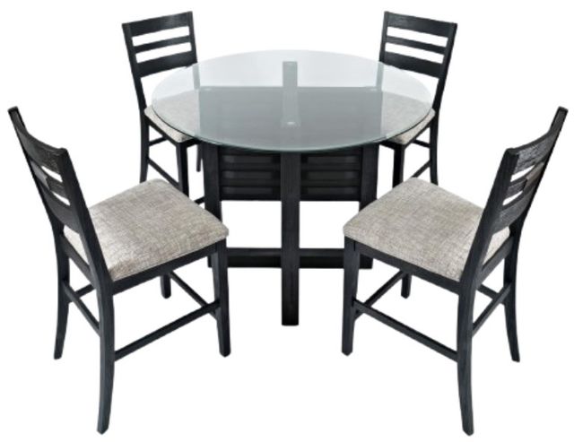 Jofran Inc. Altamonte 5-Piece Dark Charcoal/Gray 48" Counter Dining Set-0