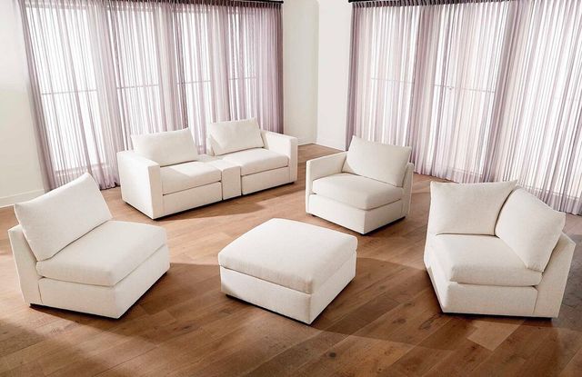 Bassett® Furniture Beckham Straw Ottoman-2