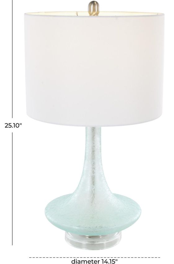 Deco Marche Teal Table Lamp Silver Base-2