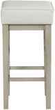 Mazin Furniture Pittsville White Bar Stool-1