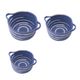 A & B Home 3-Piece Blue/White Basket Set-0
