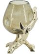 A & B Home Gold Pinched Candle Holder-3