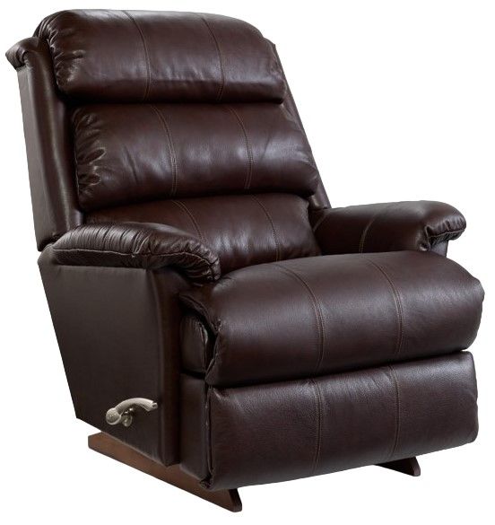 La-Z-Boy® Astor Chestnut Leather Manual Rocking Recliner-0