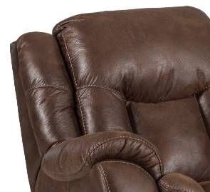HomeStretch Brown 43" Manual Rocking Reclining Loveseat with Console-1