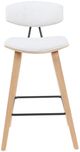 Armen Living Fox 4-Piece Oak/White Counter Stool Set-2