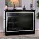 Furniture of America® Alena Black Bar Table with Silver Accents-3
