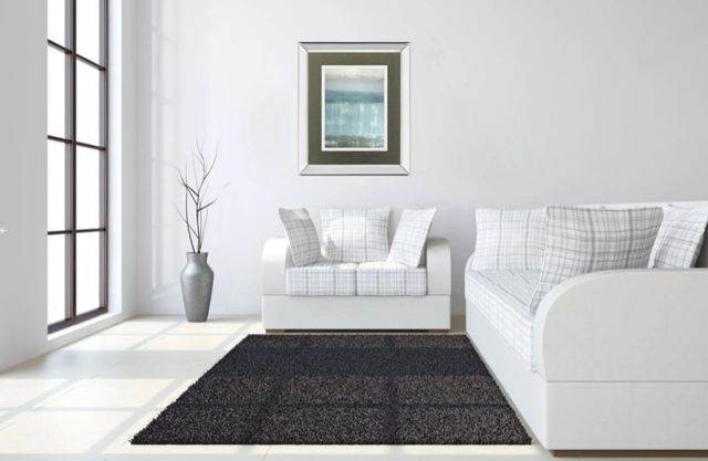 Classy Art Twilight Blues by Caroline Gold Mirror Framed Wall Art-3