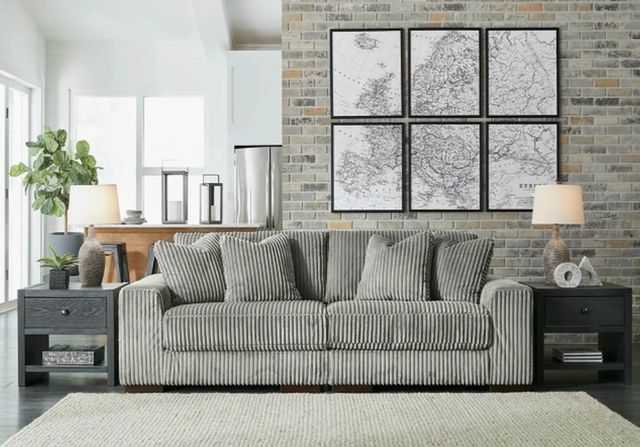 Signature Design by Ashley® Lindyn 2-Piece Fog Small Spaced Sectional-1