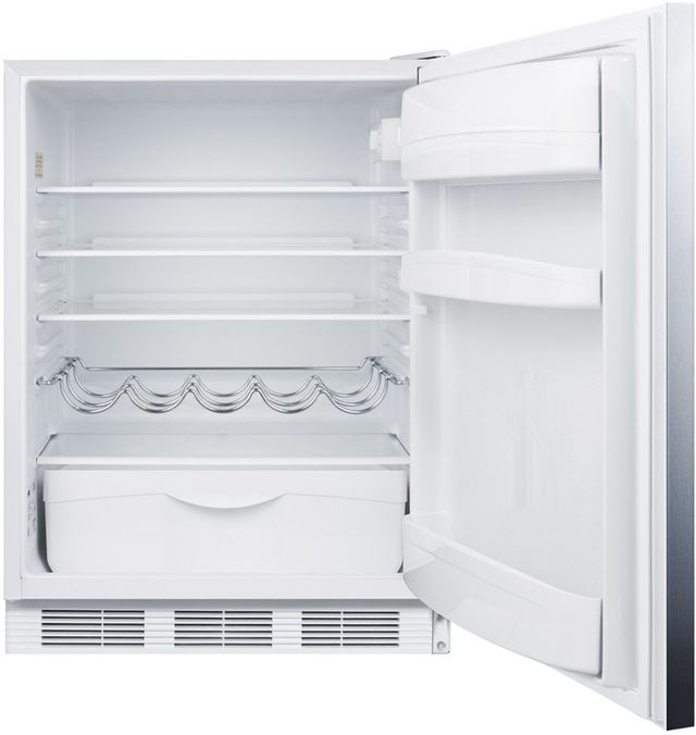 Summit® Peak24 Series 24” 5.8 Cu. Ft. Stainless Steel Under the Counter Refrigerator-1