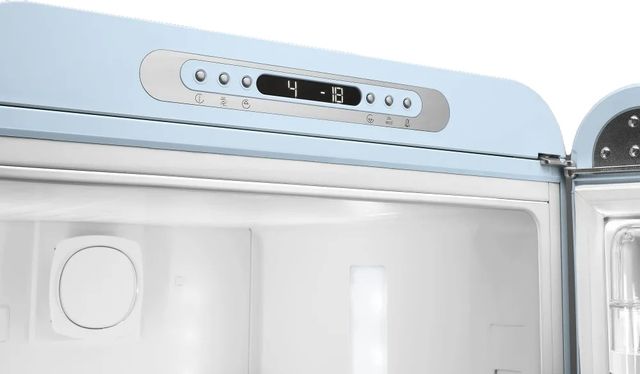 Smeg 50's Retro Style Aesthetic 11.7 Cu. Ft. Pastel Blue Bottom Freezer Refrigerator-2