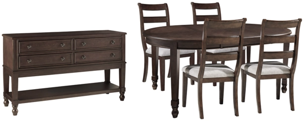 Signature Design by Ashley®  Adinton 6-Piece Reddish Brown Dining Set-0
