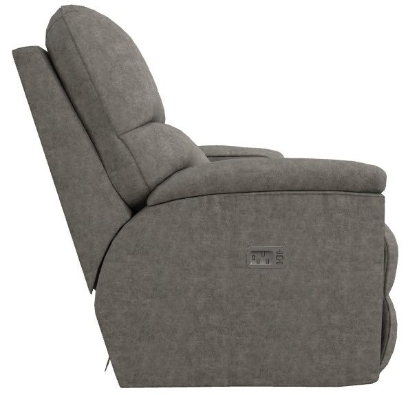 La-Z-Boy® Trouper Charcoal Power Reclining Loveseat with Console and Headrest-2