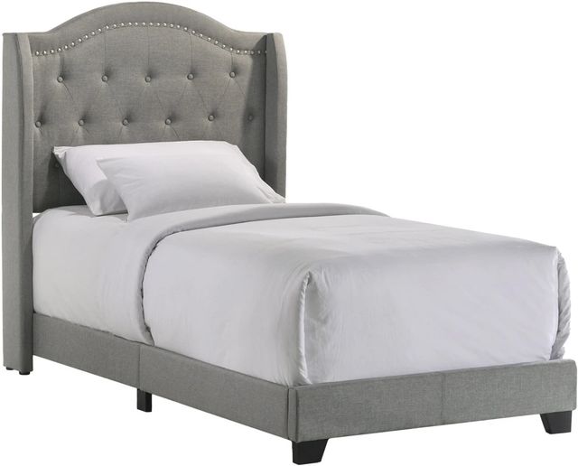 Intercon Rhyan Smoke Youth Twin Upholstered Panel Bed-0