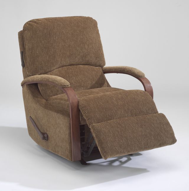 Flexsteel® Woodlawn Mocha Fabric Rocking Recliner-1
