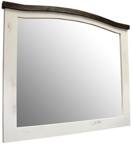 American Wholesale Furniture Mesh Nero White Mirror -0