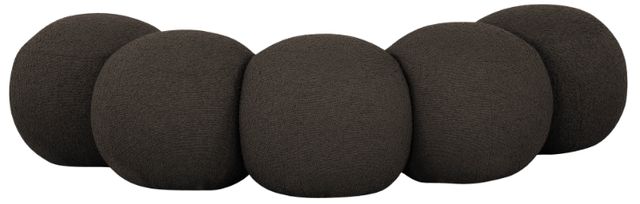 Meridian Furniture Apollo Brown 75" Boucle Fabric Upholstered Bench-1