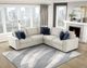 Homelegance® Isla 3-Piece Beige L-Shape Sectional with Pull-Out Bed-1