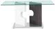 Global Furniture USA Glass Top Dining Table with Gray/White Base-3