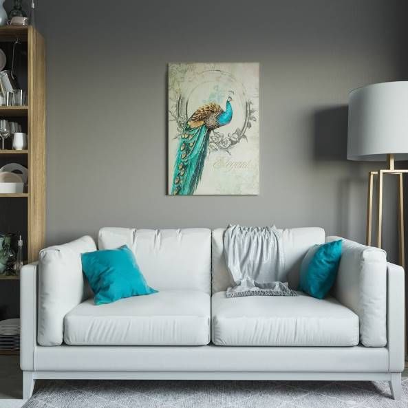 YHD Peacock Poise I Wall Art-1