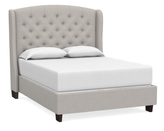 Bassett® Furniture Paris Custom Paris Gray Upholstered Arched Bed-0
