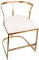 A & B Home Cavendish Gold/White Accent Chair-0