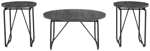 Signature Design by Ashley® Garvine 3-Piece Charcoal Gray Occasional Table Set-1