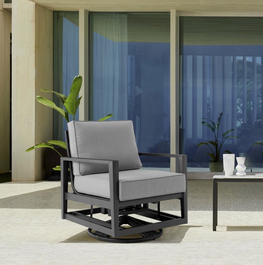 Armen Living Grand Swivel Glider Chair - Thumbnail 5