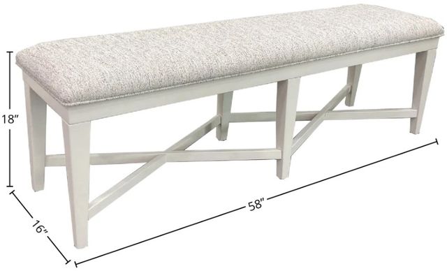 Parker House® Americana Modern Cotton Upholstered Dining Bench-2